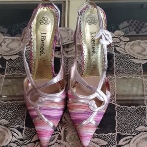 J.Renee Pink and Purple Heels with Slingback and Stiletto
